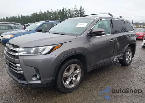 2019 Toyota Highlander Limited z USA, uszkodzony, nr VIN 5TDDZRFH6KS925486
